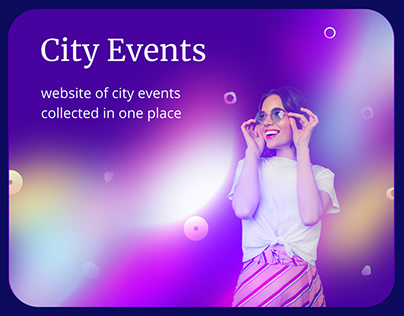 Website of city events. UX/UI design