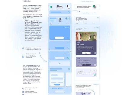 Health App Analysis and re-design wireframes