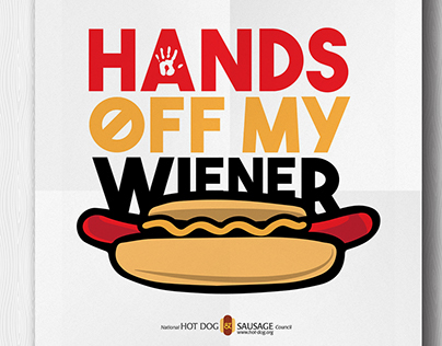 Hands Off My Wiener poster design