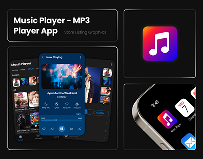 Music Player MP3 Player - Playstore Screenshots Assets