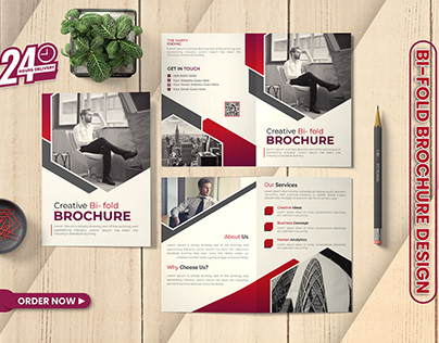 Bi-fold or Tri-fold brochure and menu design