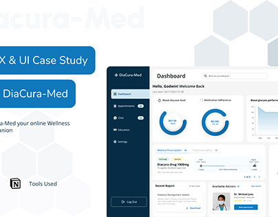 Project thumbnail - DiaCura-Med UX & UI Case Study