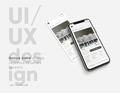 UX Research and UI design of the Ceramics online store