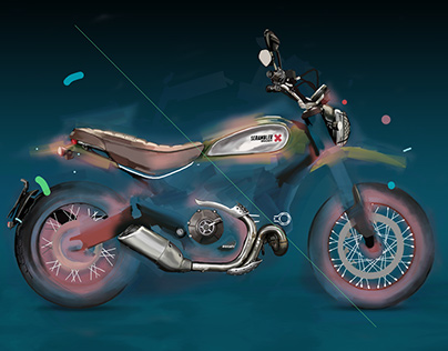 Glowing Scrambler / Offical Ducati Art Collection
