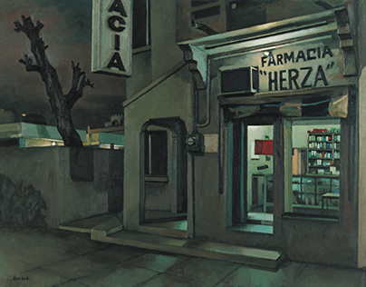 "Farmacia Herza", oil on canvas