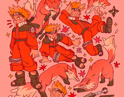 Naruto in my style! 🍑🦊
