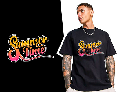 Custom Summer Typography T-Shirt Design.