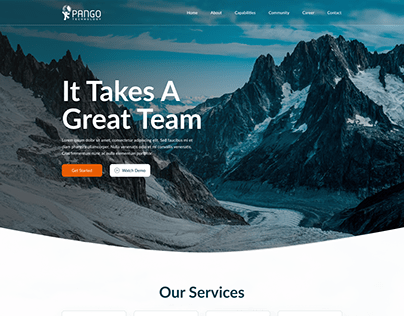 Pango Technology Homepage Re-Design