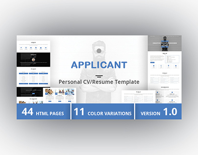 APPLICANT - Personal CV/Resume Template