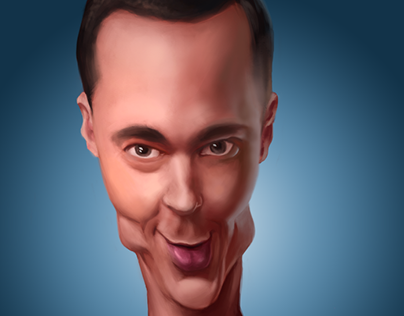 Caricature of Sheldon Cooper