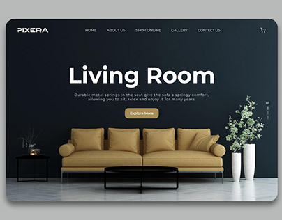 Furniture Ecommerce Website Hero Banner Design