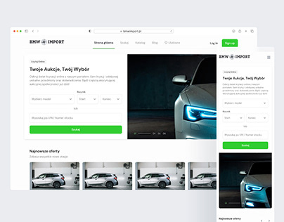 Car Sales: UI/UX E-commerce Project for BMWImport.pl