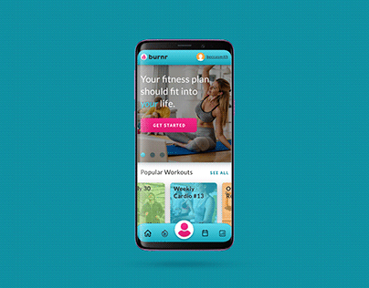 Burnr - Mobile Fitness App UI Design