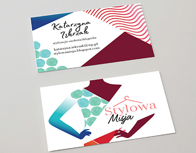 Fashion blog business card and banner graphic design.