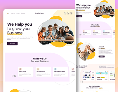 Landing Page For Creative Agency