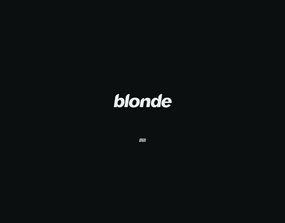track of the day / Blonde