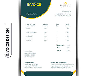 simple invoice design