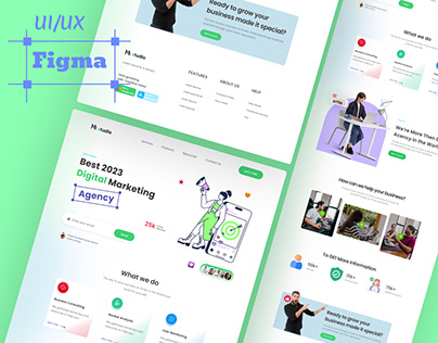 Digital marketing agency website UI UX design