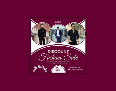 creative simple discount fashion sale social media post