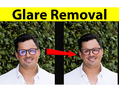 Glass glare removal from photos