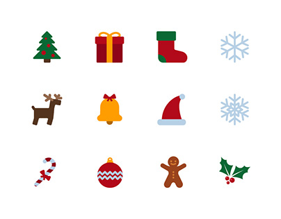 Simple christmas icons
