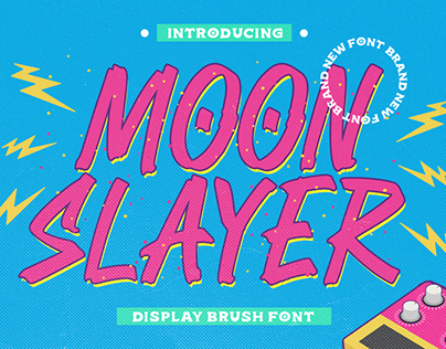 Moon Slayer - Display Brush Font