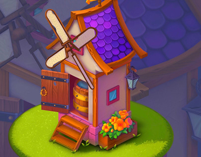 Windmill concept art for ‘Gardenescapes’ game