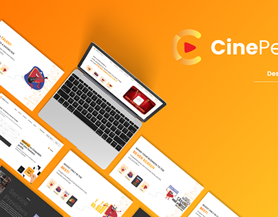 CinePebble Website Design UI - Entertainment Media