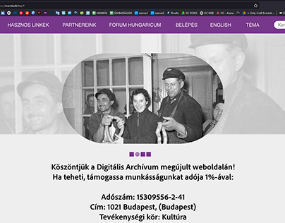 Magyar Digitális Archívum weboldal redesign