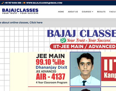 Bajaj Classes | Website Design