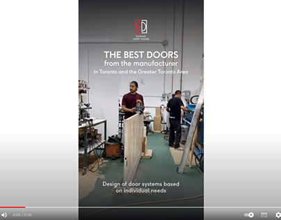 Видео креативы для производства дверей