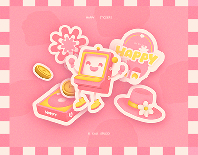 Happy Stickers Pack | Illustrations