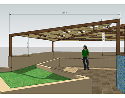 Pergola and other elements design for Hotel, Cuba 2012