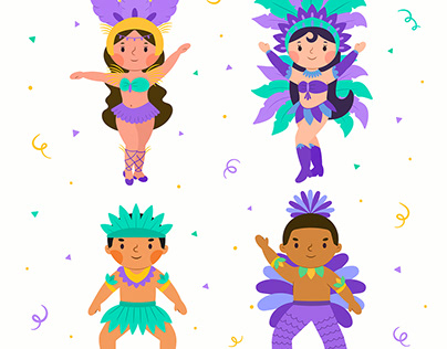 Brazilian Carnival Illustrations and Design for Freepik