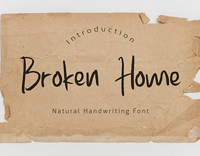 Broken Home Handwriting Font