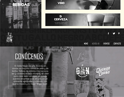 Diseño Pagina Web de Gallo Negro, Guatemala