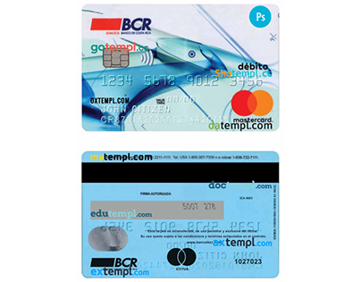 Costa Rica BCR bank mastercard