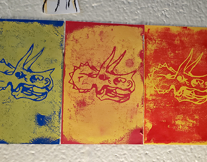 Dinosaur Block Prints