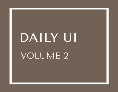Daily UI - Volume 2