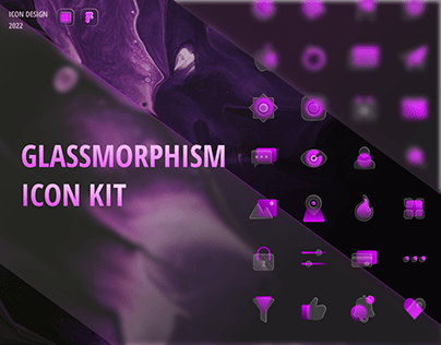 Glassmorphism Icon Kit