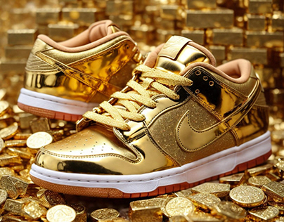 “What if the Nike Dunk met pure 24k gold ✨