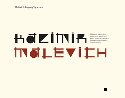 Malevich Display Typeface Design
