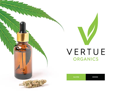 VERTUE ORGANICS | CBD Cannabis Logo Design