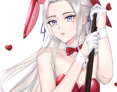 Edelgard in a bunny suit from Fire Emblem: Three Houses