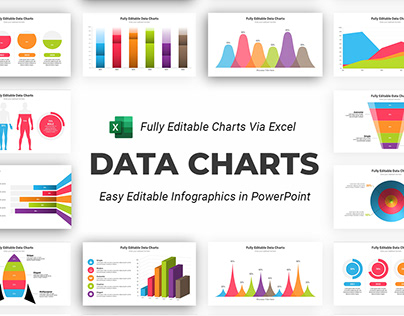 Editable Data Charts PowerPoint Presentation Template