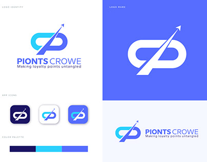 Pionts Crowe logo design.