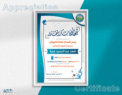 Certificate -شهادة تقدير