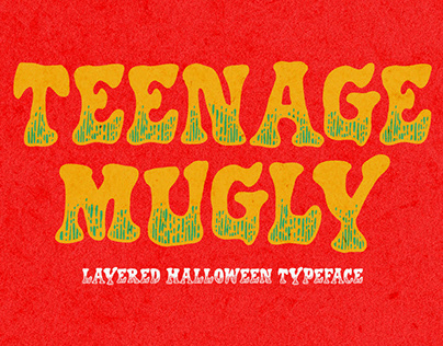 Teenage Mugly - Layered Halloween Typeface