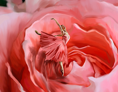 Ballet & Pink Rose