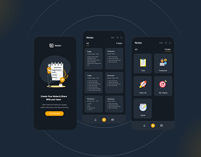 " NoteApp " UX/UI Design concept